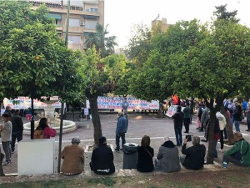 Εκδήλωση του Συνδικάτου Οικοδόμων στην Αθήνα