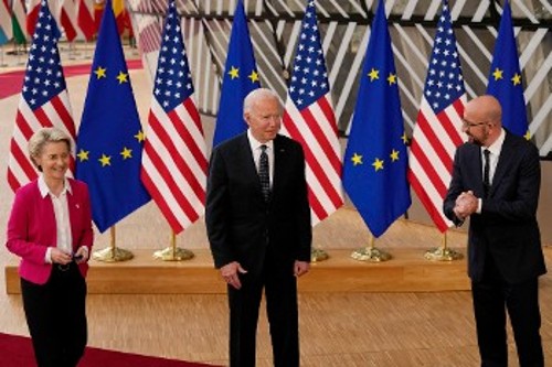 Από τη χτεσινή Σύνοδο Κορυφής ΗΠΑ - ΕΕ στις Βρυξέλλες