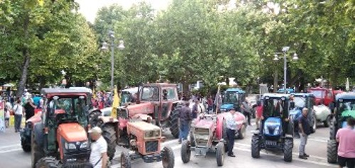 Αγρότες της Λάρισας σε προηγούμενη κινητοποίηση