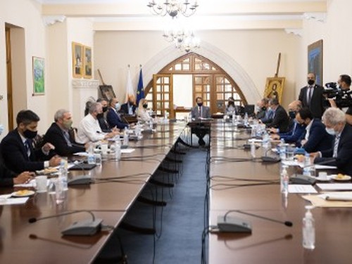Από τη χτεσινή συνεδρίαση του Εθνικού Συμβουλίου στην Κύπρο