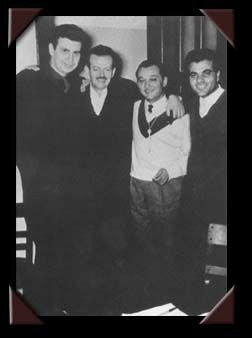 Μίκης Θεοδωράκης, Βασίλης Τσιτσάνης, Μανώλης Χιώτης, Στέλιος Καζαντζίδης στα 1961