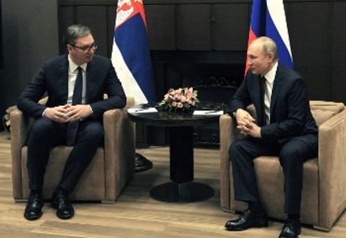 Από τη χθεσινή συνάντηση του Βλ. Πούτιν με τον Αλ. Βούτσιτς