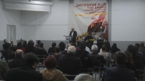 Από την εκδήλωση της ΚΟ Κύπρου του ΚΚΕ στη Λευκωσία