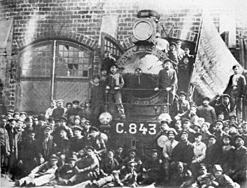 Ουκρανοί εργάτες σε εργοστάσιο στην Οδησσό το 1920