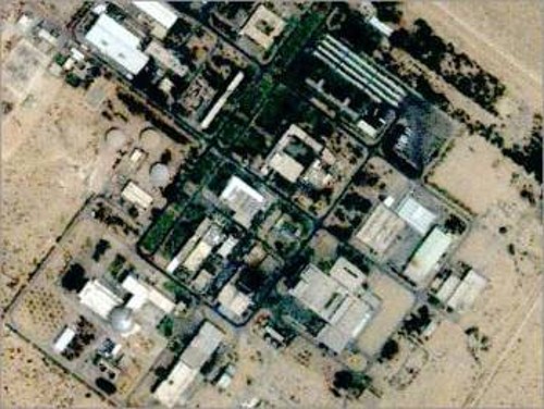 Δορυφορική φωτογραφία των πυρηνικών εγκαταστάσεων της Ντιμόνα, στην έρημο Νεγκέβ, στις οποίες η πρόσβαση απαγορεύεται ακόμη και για τους Ισραηλινούς πολίτες