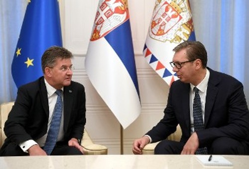 Από τη χθεσινή συνάντηση του Σέρβου Προέδρου με τον απεσταλμένο της ΕΕ