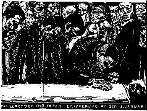 Λιθογραφία για το νεκρό Καρλ Λίμπκνεχτ
