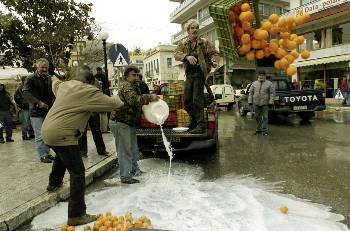 Με τα πορτοκάλια και το γάλα χυμένα στους δρόμους αντέδρασαν στην αντιαγροτική πολιτική που τους αφανίζει οι αγρότες της Πελοποννήσου