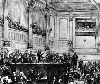 28 του Σεπτέμβρη 1864 στο Λονδίνο στην αίθουσα Αγιος Μαρτίνος. Η ίδρυση της Διεθνούς Ένωσης Εργατών (1η Διεθνής)