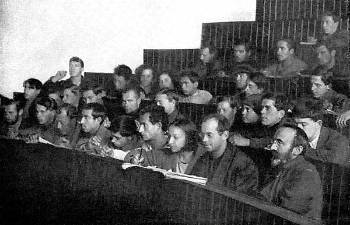Αίθουσα διάλεξης ενός πανεπιστημίου εργαζομένων, τη δεκαετία του 1920