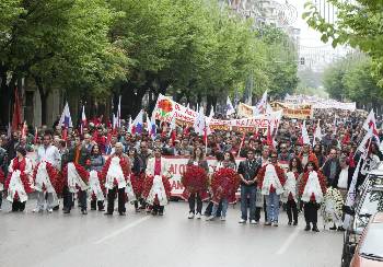 Πρωτομαγιάτικη πορεία στη Θεσσαλονίκη