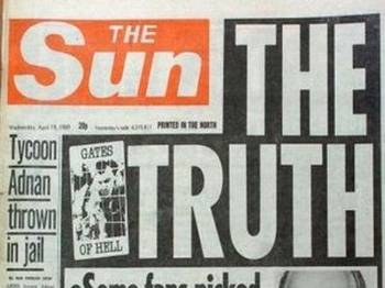 Το περίφημο πρωτοσέλιδο της «SUN» που έριχνε ευθύνες χωρίς αποδείξεις στους οπαδούς της Λίβερπουλ