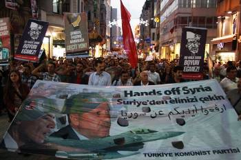 Από τις λαϊκές κινητοποιήσεις στην Τουρκία ενάντια στον ιμπεριαλιστικό πόλεμο στη Συρία