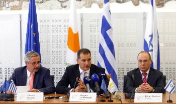 Από την υπογραφή συμφωνίας ενεργειακής - οικονομικής συνεργασίας Ελλάδας - Κύπρου - Ισραήλ