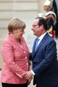 Γαλλία, Γερμανία δεν είναι τυχαίο ότι εκπροσωπήθηκαν από τους ηγέτες (φωτ.) των κυβερνήσεών τους. Τα Δυτικά Βαλκάνια είναι ένα ακόμα πεδίο όπου στενοί «εταίροι» θα διασταυρώσουν τα ξίφη τους
