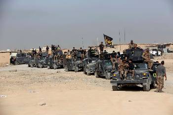 Ειδικές δυνάμεις του ιρακινού στρατού στην έναρξη της μάχης της Μοσούλης