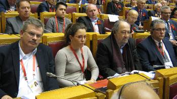 Η αντιπροσωπεία του ΚΚΕ που παραβρέθηκε στη συνάντηση στο Λένινγκραντ