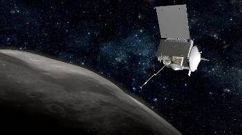 Απεικόνιση του OSIRIS-REx πάνω από το στόχο του