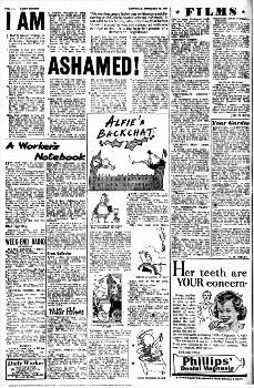 H δεύτερη σελίδα του «Daily Worker» στις 23 Δεκέμβρη 1944, με πρώτο θέμα της την επιστολή του Βρετανού στρατιώτη και τίτλο «Ντρέπομαι»
