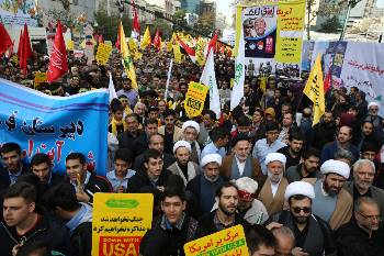 Από τις διαδηλώσεις στην Τεχεράνη ενάντια στις νέες κυρώσεις