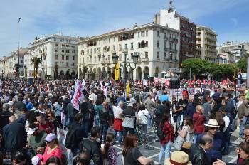 Η συγκέντρωση στο Αγαλμα Βενιζέλου