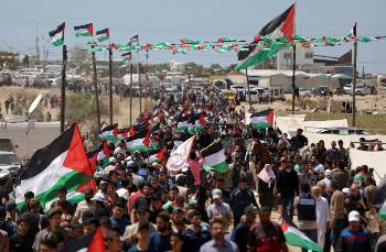 Από τις χτεσινές διαδηλώσεις στη Γάζα