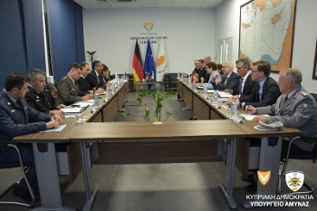 Συνάντηση των υπουργών Αμυνας της Κύπρου και της Γερμανίας, Σάββα Αγγελίδη και Ανεγκρέτ Κραμπ - Καρενμπάουερ