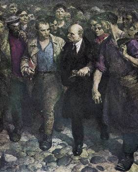 «Με τον Λένιν», έργο του ζωγράφου Β. Σέροφ