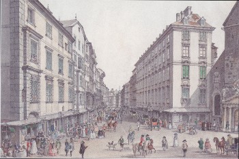 Αποψη της Βιέννης του 18ου αιώνα, όπου αναπτύχθηκε μια δραστήρια ελληνική παροικία (Karl Schütz 18ος αι.)