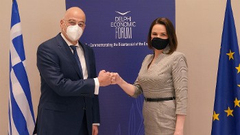 Από την πρόσφατη συνάντηση του Ελληνα ΥΠΕΞ με την επικεφαλής της λευκορωσικής αντιπολίτευσης