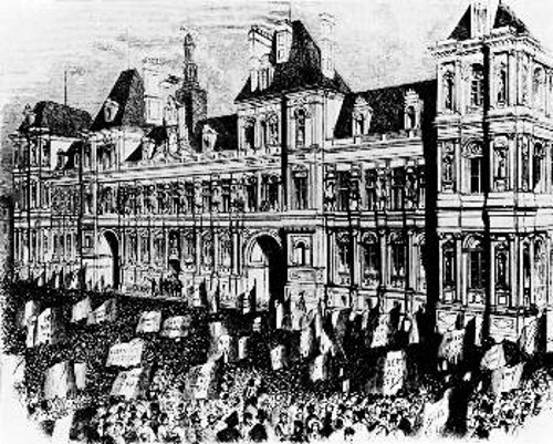 Διαδήλωση στο Παρίσι, 17 Μαρτίου 1848. Η εξέγερση του προλεταριάτου του Παρισιού τον Ιούνη του 1848, ο πρώτος μεγάλος εμφύλιος πόλεμος ανάμεσα στο προλεταριάτο και την αστική τάξη ήταν το αποκορύφωμα της επαναστατικής πάλης της εργατικής τάξης της συγκεκριμένης περιόδου