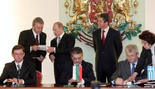 Από παλιότερες συναντήσεις για την υπογραφή της συμφωνίας Ελλάδας, Βουλγαρίας, Ρωσίας