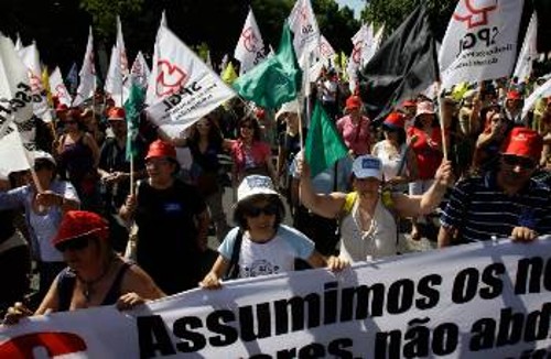 Από παλιότερη κινητοποίηση των εργαζόμενων και του λαού της Πορτογαλίας