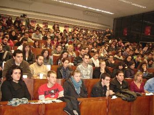 Πλήθος φοιτητών στην προχθεσινή εκδήλωση στη Θεσσαλονίκη