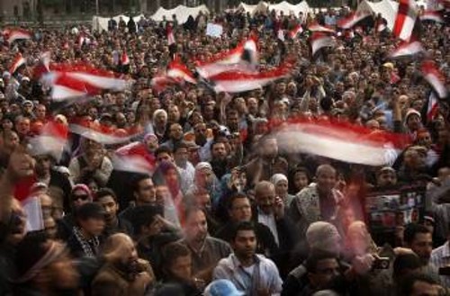 Από τις μεγάλες διαδηλώσεις στην Αίγυπτο, που οδήγησαν στην εκδίωξη του δικτάτορα Μουμπάρακ, καλού σύμμαχου της ΕΕ και του ΝΑΤΟ στην περιοχή