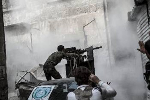 Από τις προχτεσινές μάχες στο Χαλέπι