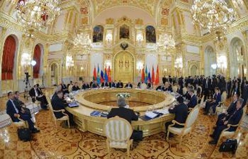 Από τη χτεσινή συνάντηση των ηγετών της Ευρασιατικής Οικονομικής Ενωσης στη Μόσχα